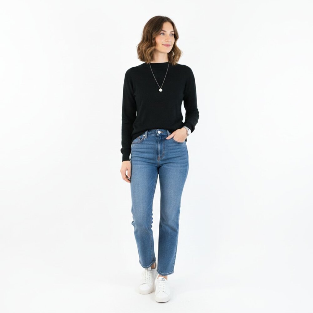 *My Style Black Long Sleeve Crewneck